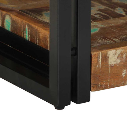 vidaXL Nachttisch Mehrfarbig 40 x 35 x 50 cm Massives Altholz