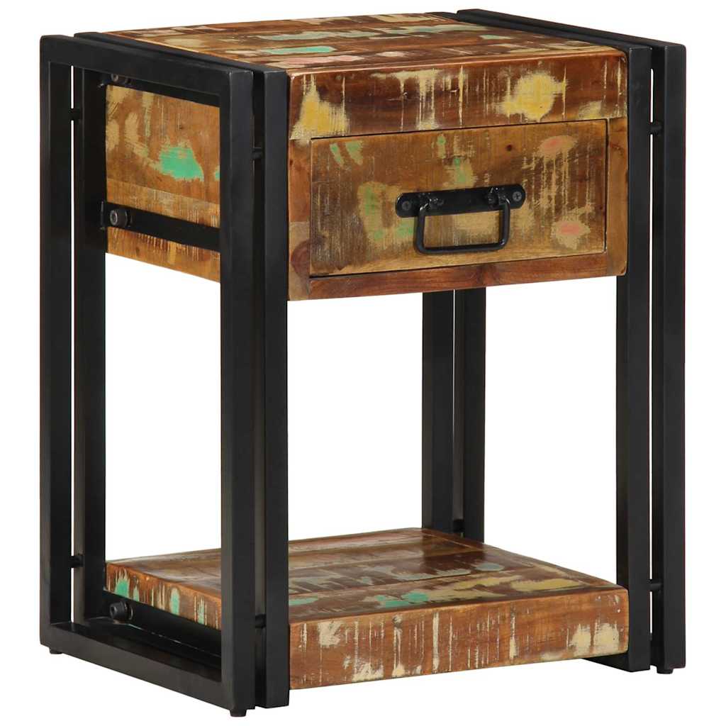 vidaXL Nachttisch Mehrfarbig 40 x 35 x 50 cm Massives Altholz