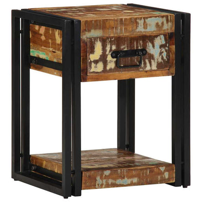 vidaXL Nachttisch Mehrfarbig 40 x 35 x 50 cm Massives Altholz