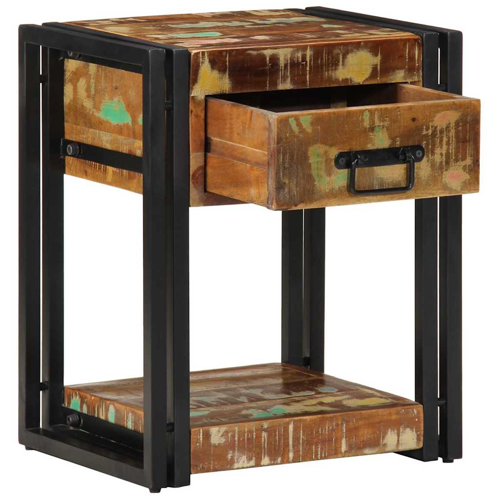 vidaXL Nachttisch Mehrfarbig 40 x 35 x 50 cm Massives Altholz