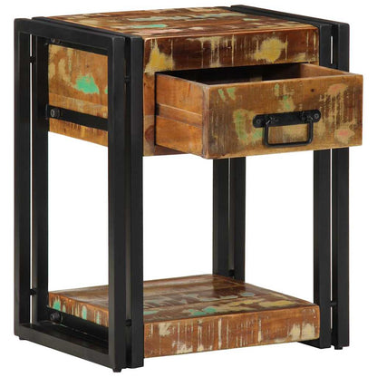 vidaXL Nachttisch Mehrfarbig 40 x 35 x 50 cm Massives Altholz