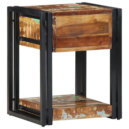 vidaXL Nachttisch Mehrfarbig 40 x 35 x 50 cm Massives Altholz