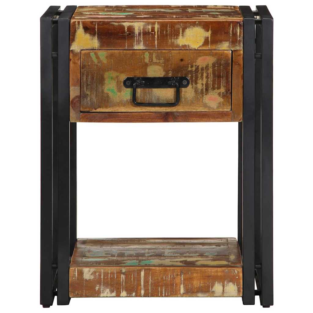 vidaXL Nachttisch Mehrfarbig 40 x 35 x 50 cm Massives Altholz