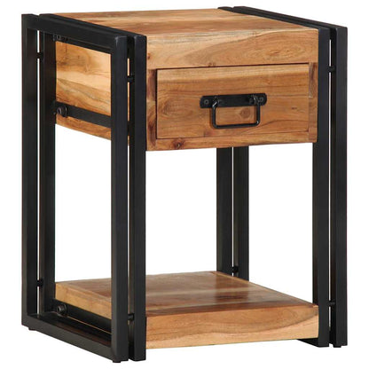 vidaXL Nachttisch 2 pcs Braun 40 x 35 x 50 cm Massivholz Akazie