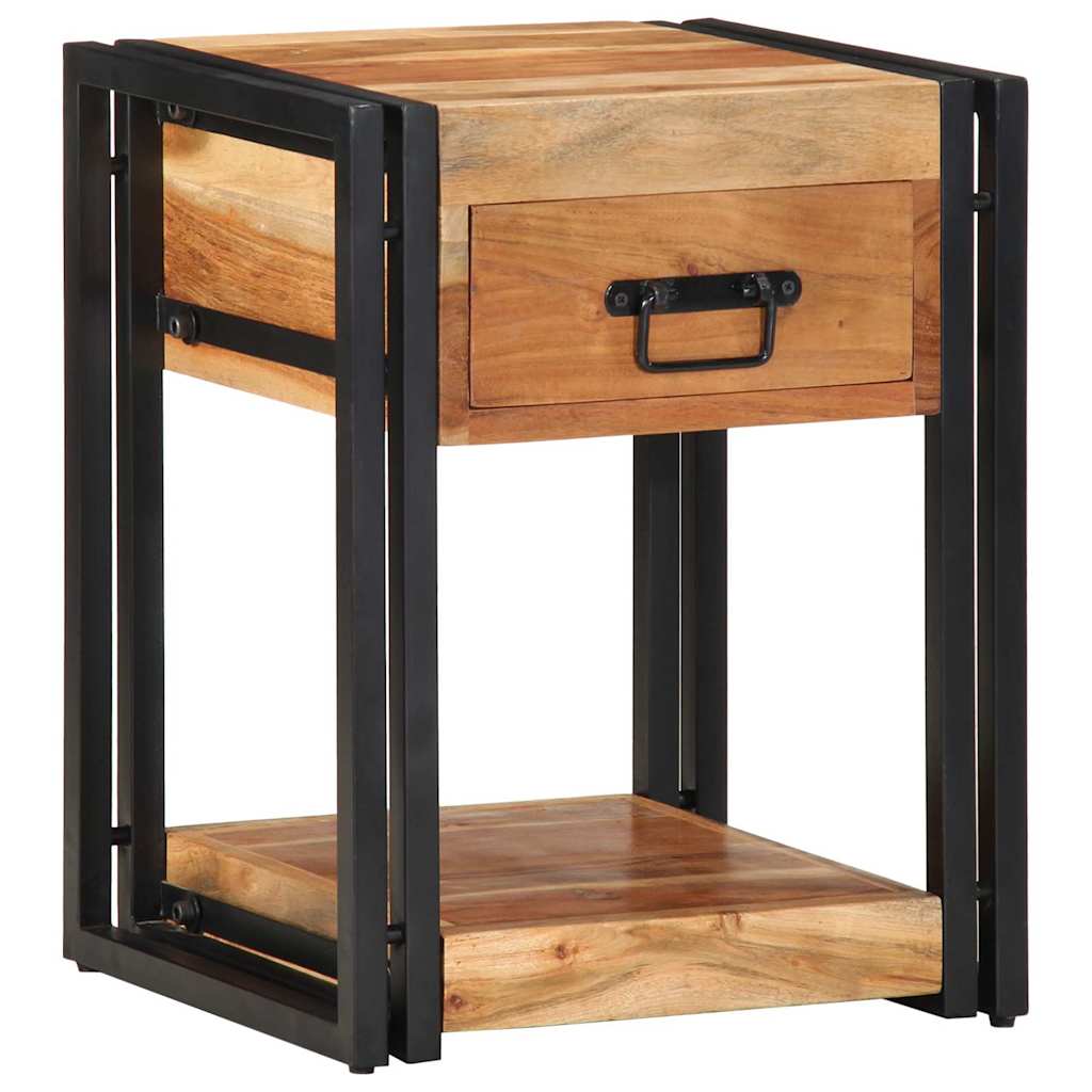 vidaXL Nachttisch 2 pcs Braun 40 x 35 x 50 cm Massivholz Akazie