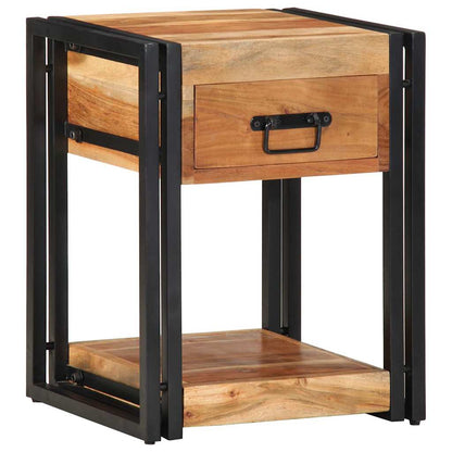 vidaXL Nachttisch 2 pcs Braun 40 x 35 x 50 cm Massivholz Akazie