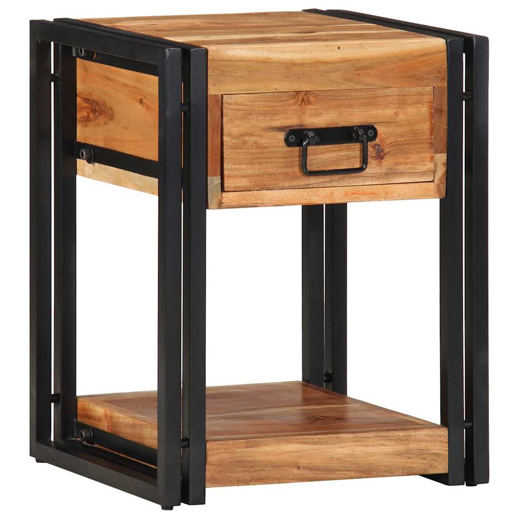 vidaXL Nachttisch 2 pcs Braun 40 x 35 x 50 cm Massivholz Akazie