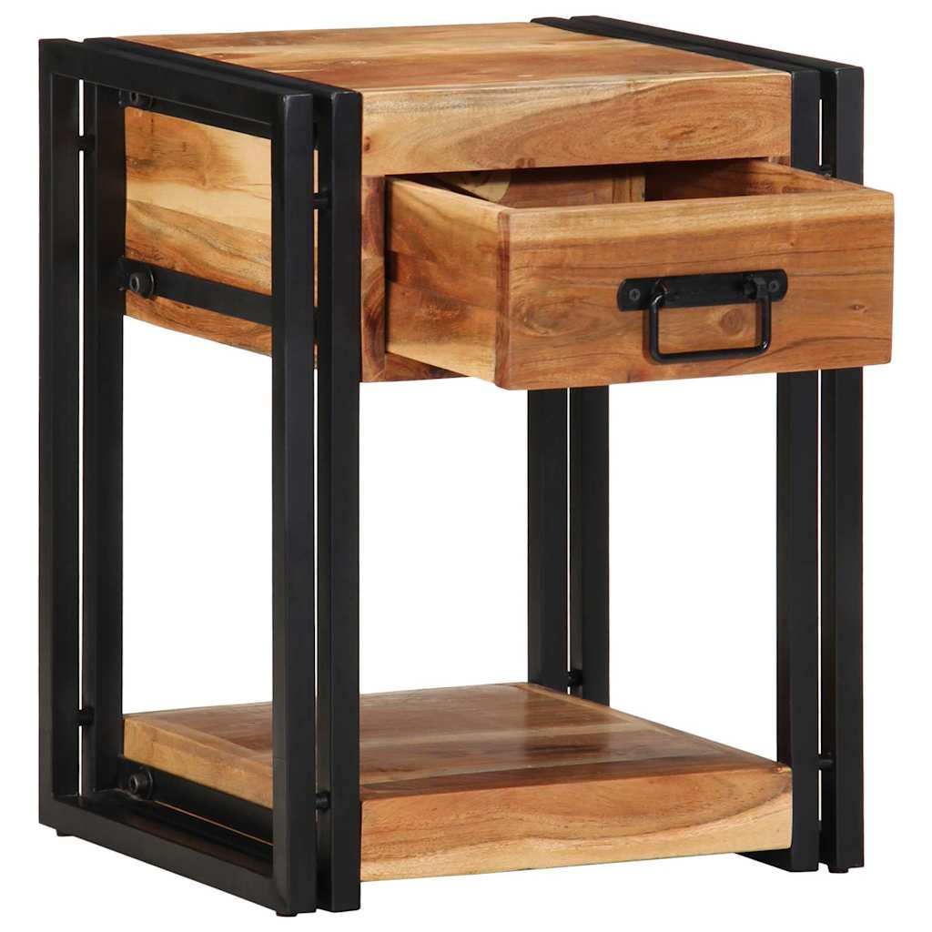 vidaXL Nachttisch 2 pcs Braun 40 x 35 x 50 cm Massivholz Akazie
