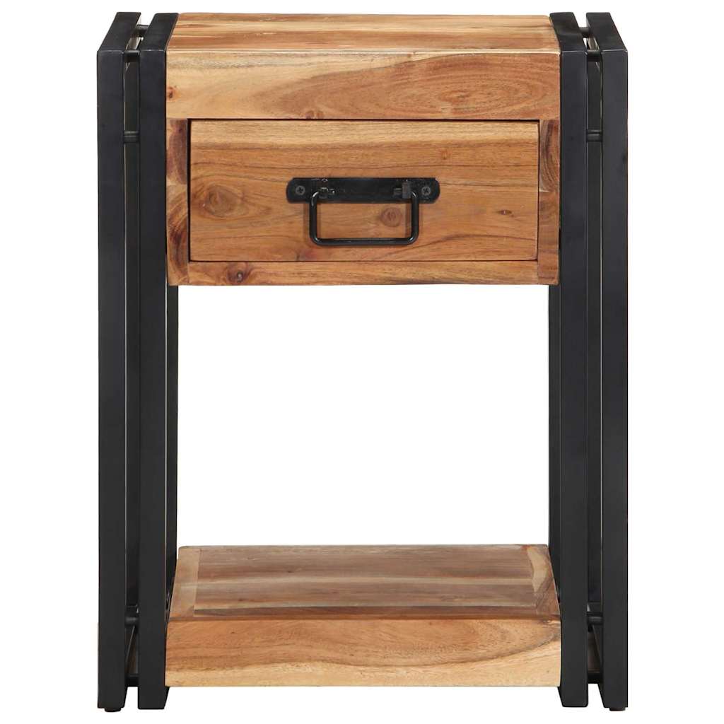 vidaXL Nachttisch 2 pcs Braun 40 x 35 x 50 cm Massivholz Akazie