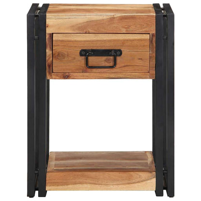vidaXL Nachttisch 2 pcs Braun 40 x 35 x 50 cm Massivholz Akazie