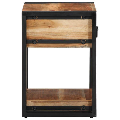vidaXL Nachttisch 2 pcs Braun 40 x 35 x 50 cm Massivholz Akazie