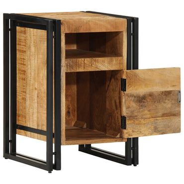 vidaXL Nachttisch 40x40x59 cm Raues Mango-Massivholz