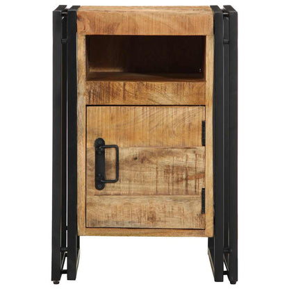 vidaXL Nachttisch 40x40x59 cm Raues Mango-Massivholz