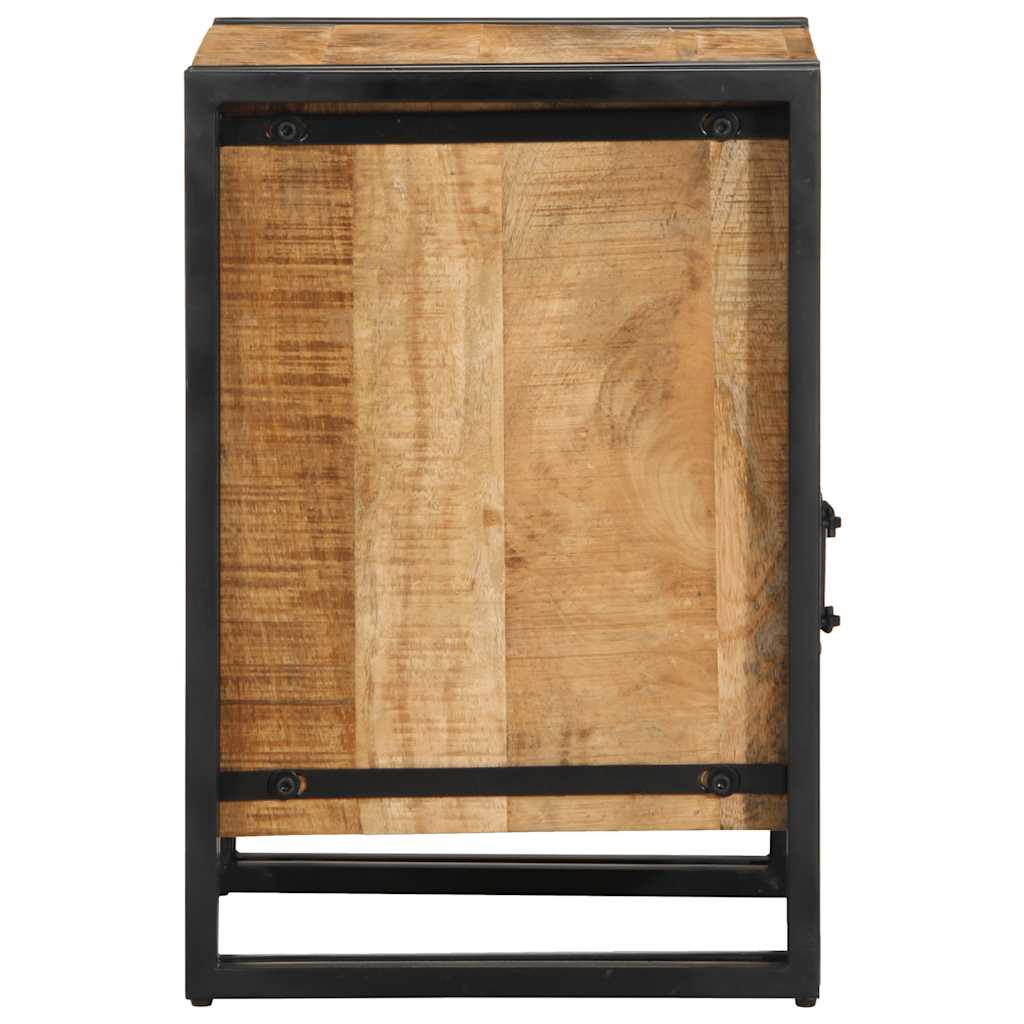 vidaXL Nachttisch 40x40x59 cm Raues Mango-Massivholz