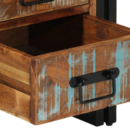 vidaXL Nachttisch 40x40x59 cm Altholz Massivholz