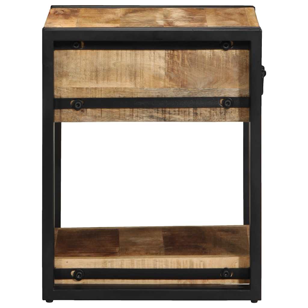 vidaXL Nachttisch 40x40x50 cm Raues Mango-Massivholz