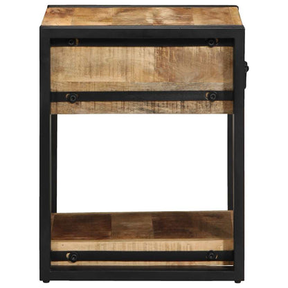 vidaXL Nachttisch 40x40x50 cm Raues Mango-Massivholz