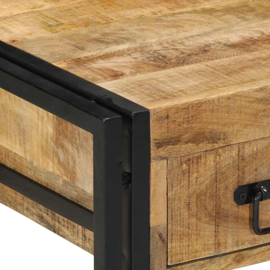 vidaXL Nachttisch 40x40x50 cm Raues Mango-Massivholz
