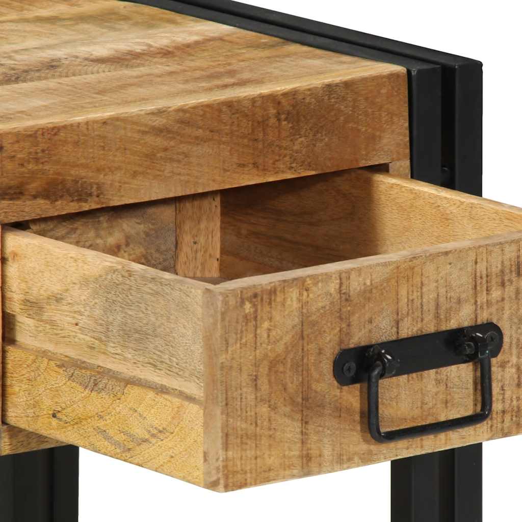 vidaXL Nachttisch 40x40x50 cm Raues Mango-Massivholz