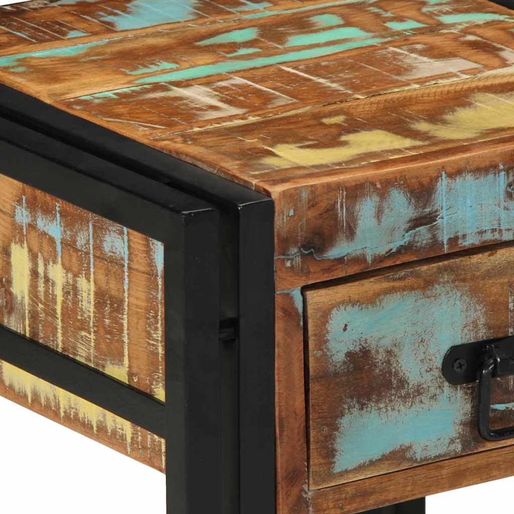 vidaXL Nachttisch Mehrfarbig 40 x 40 x 50 cm Massives Altholz