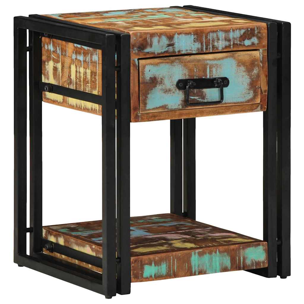 vidaXL Nachttisch Mehrfarbig 40 x 40 x 50 cm Massives Altholz