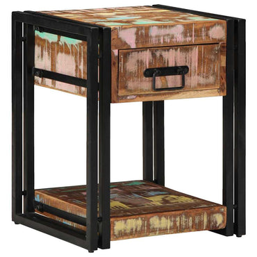 vidaXL Nachttisch Mehrfarbig 40 x 40 x 50 cm Massives Altholz