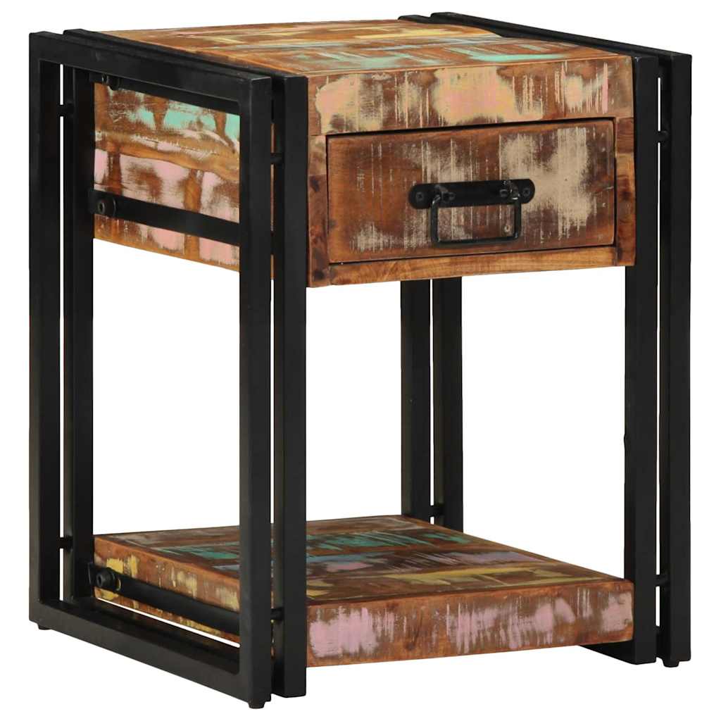vidaXL Nachttisch Mehrfarbig 40 x 40 x 50 cm Massives Altholz