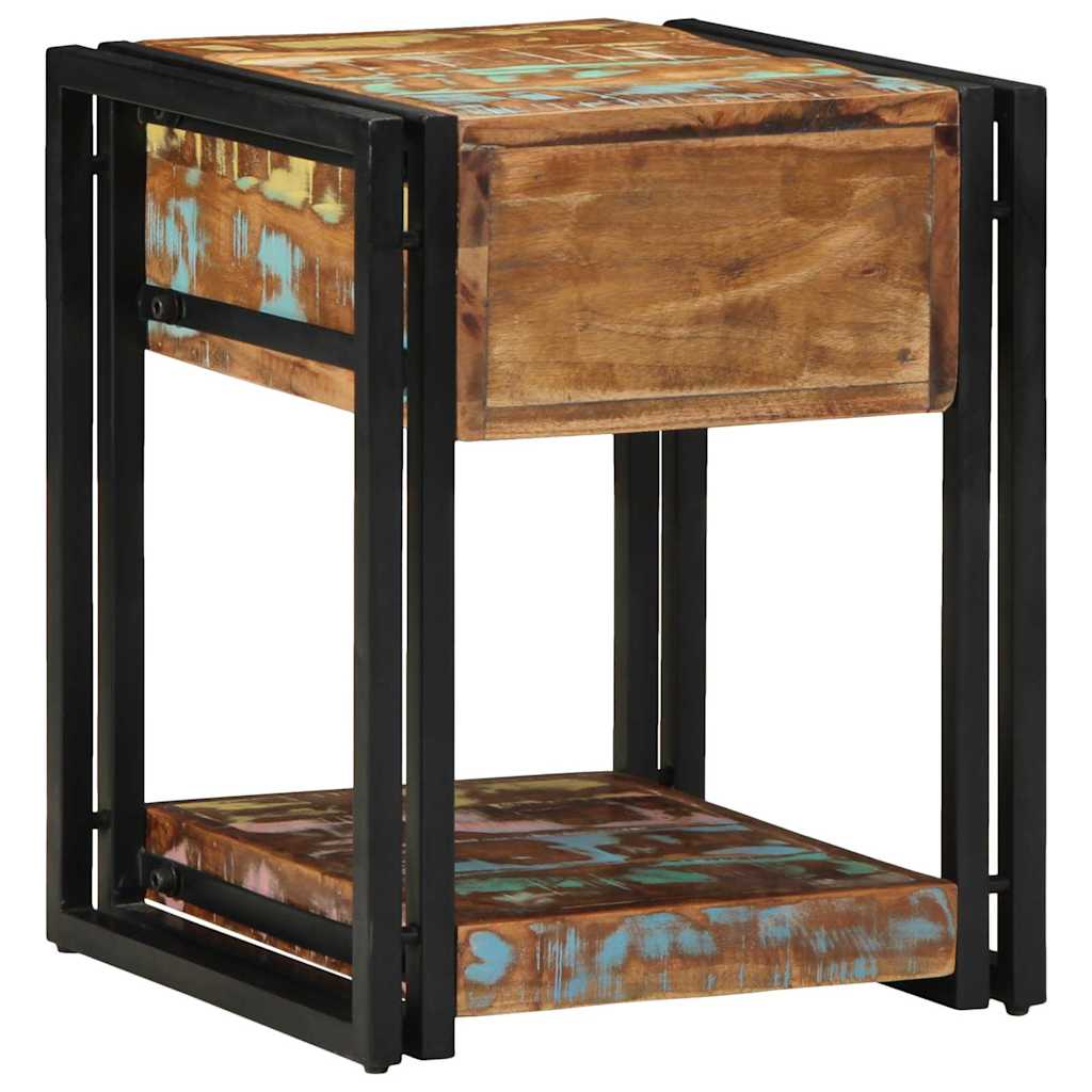 vidaXL Nachttisch Mehrfarbig 40 x 40 x 50 cm Massives Altholz