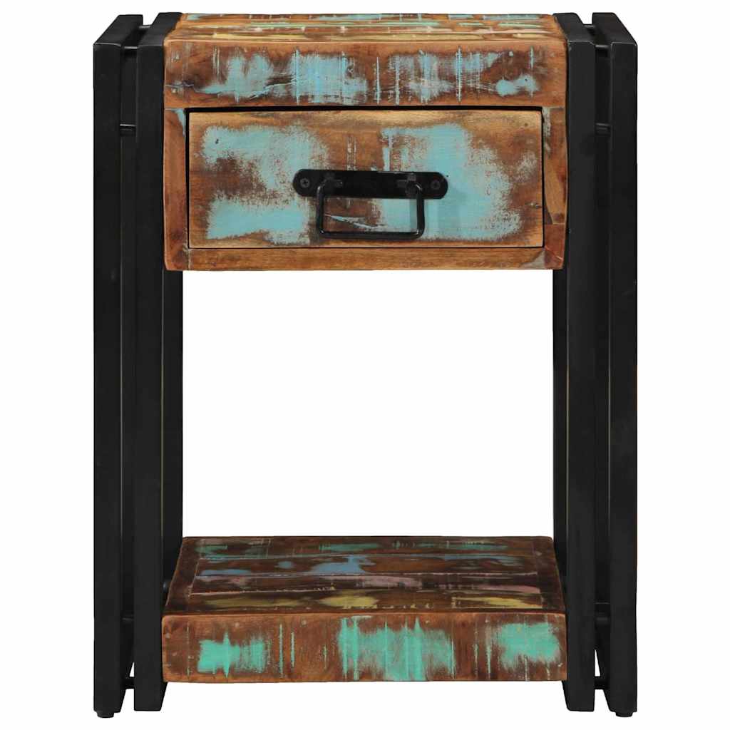 vidaXL Nachttisch Mehrfarbig 40 x 40 x 50 cm Massives Altholz
