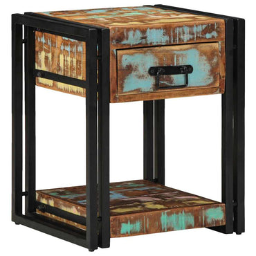 vidaXL Nachttisch 2 pcs Mehrfarbig 40 x 40 x 50 cm Massives Altholz