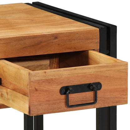 vidaXL Nachttisch 2 pcs Braun 40 x 40 x 50 cm Massivholz Akazie