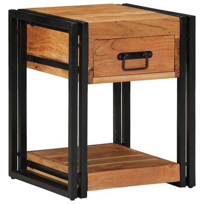vidaXL Nachttisch 2 pcs Braun 40 x 40 x 50 cm Massivholz Akazie