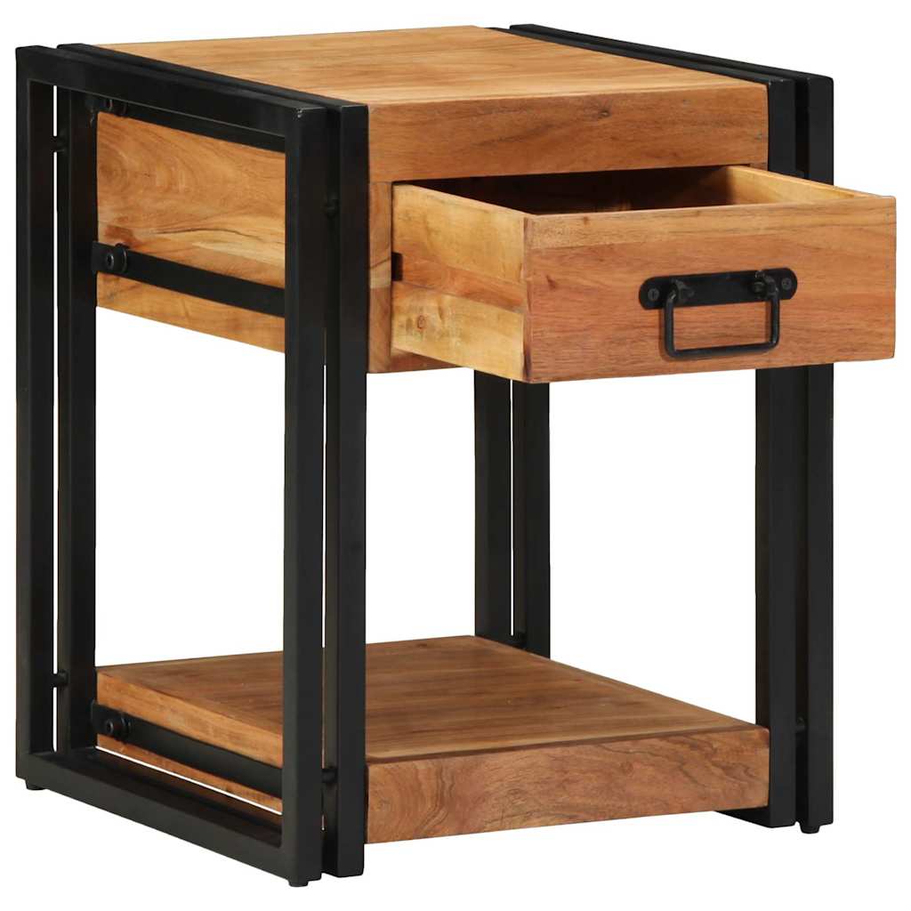 vidaXL Nachttisch 2 pcs Braun 40 x 40 x 50 cm Massivholz Akazie