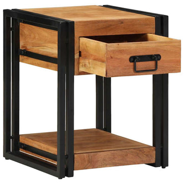 vidaXL Nachttisch 2 pcs Braun 40 x 40 x 50 cm Massivholz Akazie