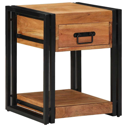 vidaXL Nachttisch 2 pcs Braun 40 x 40 x 50 cm Massivholz Akazie