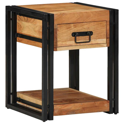 vidaXL Nachttisch 2 pcs Braun 40 x 40 x 50 cm Massivholz Akazie