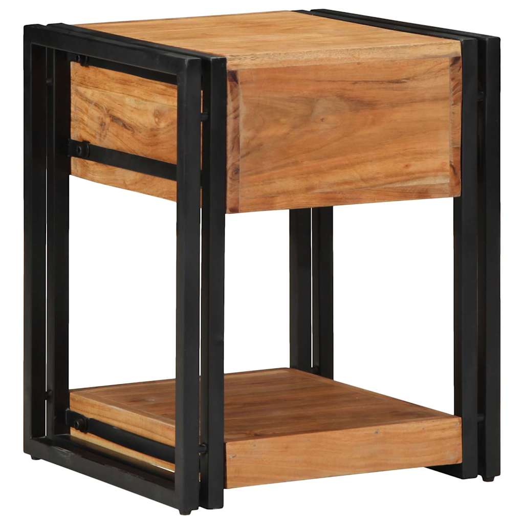 vidaXL Nachttisch 2 pcs Braun 40 x 40 x 50 cm Massivholz Akazie