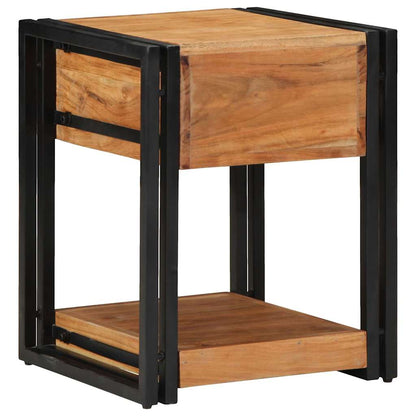 vidaXL Nachttisch 2 pcs Braun 40 x 40 x 50 cm Massivholz Akazie