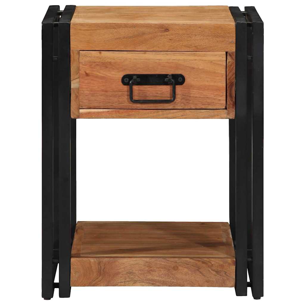 vidaXL Nachttisch 2 pcs Braun 40 x 40 x 50 cm Massivholz Akazie