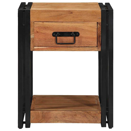 vidaXL Nachttisch 2 pcs Braun 40 x 40 x 50 cm Massivholz Akazie