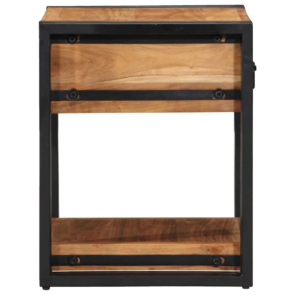 vidaXL Nachttisch 2 pcs Braun 40 x 40 x 50 cm Massivholz Akazie