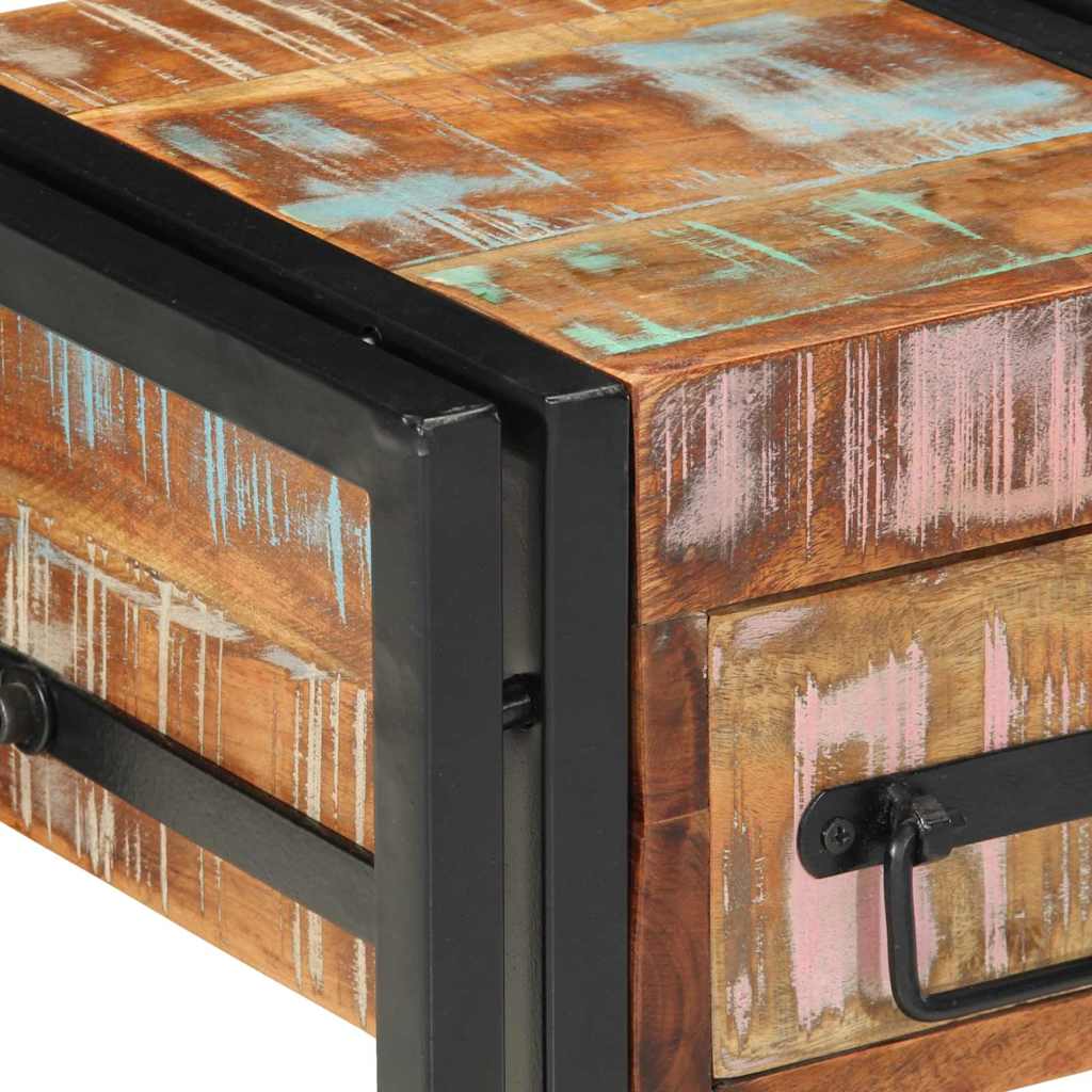 vidaXL Nachttisch Mehrfarbig 30 x 30 x 40 cm Massives Altholz