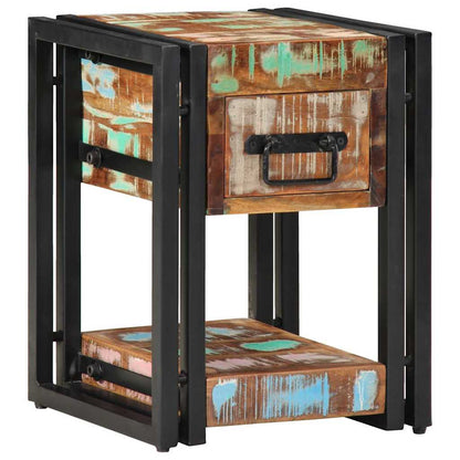 vidaXL Nachttisch Mehrfarbig 30 x 30 x 40 cm Massives Altholz