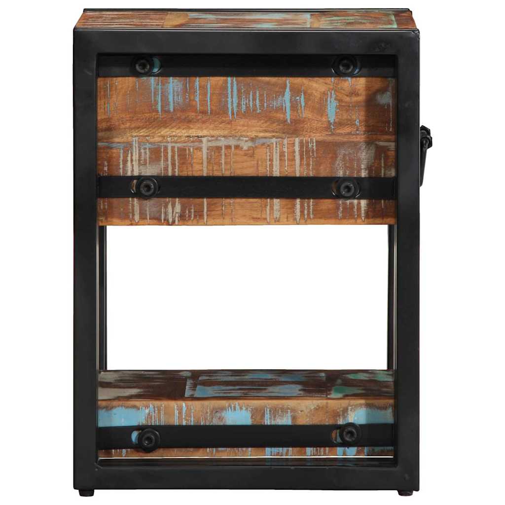 vidaXL Nachttisch Mehrfarbig 30 x 30 x 40 cm Massives Altholz