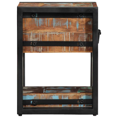 vidaXL Nachttisch Mehrfarbig 30 x 30 x 40 cm Massives Altholz