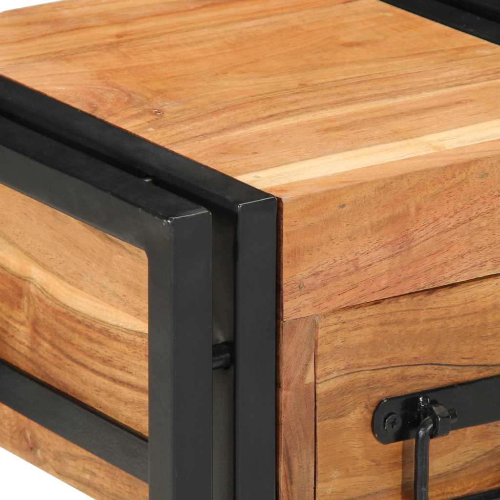vidaXL Table de chevet marron 30 x 30 x 40 cm en bois d'acacia massif