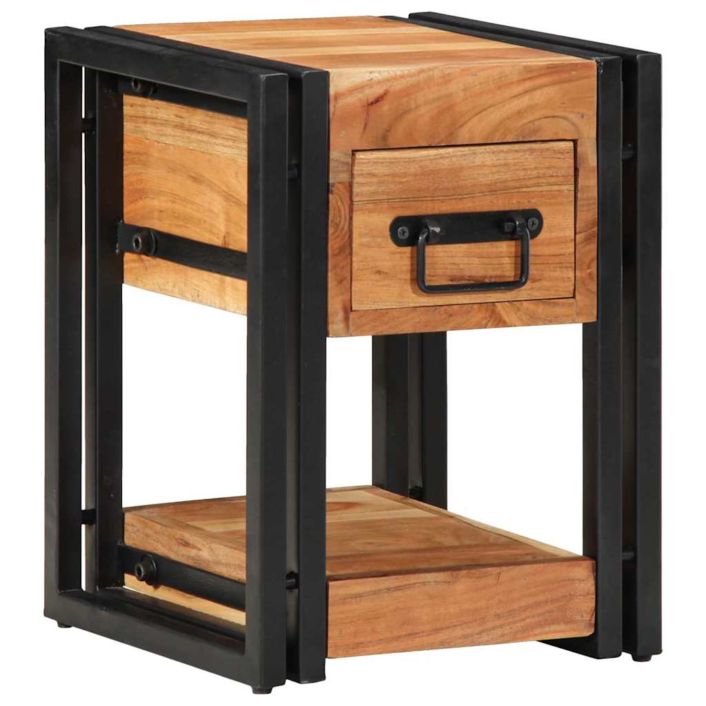 vidaXL Table de chevet marron 30 x 30 x 40 cm en bois d'acacia massif