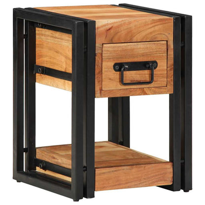 vidaXL Table de chevet marron 30 x 30 x 40 cm en bois d'acacia massif