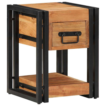 vidaXL Table de chevet marron 30 x 30 x 40 cm en bois d'acacia massif