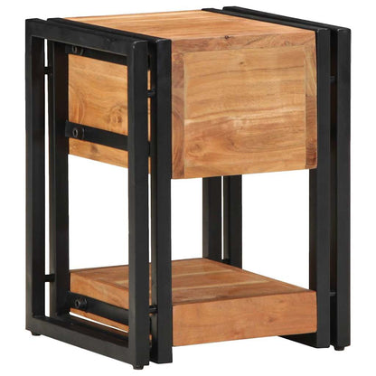 vidaXL Table de chevet marron 30 x 30 x 40 cm en bois d'acacia massif